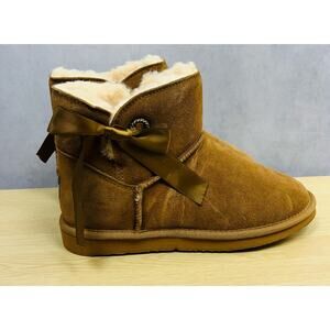PAWZ By Bearpaw Amelia Womens Hickory 220 Suede Ankle Boots Size 9 NWOT